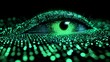 © Andre - close up of a watchful eye in the digital code