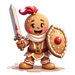 © Wuttichai - A brave gingerbread warrior stands ready to defend the kingdom with sweet valor and charm, digital art of character design concept.
