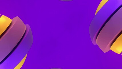 Fototapete - Abstraction in the form of moving spheres with layers. 3d rendering animation 4K
