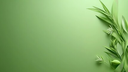 Wall Mural - Elegant green background with subtle textures, providing a calm and organic aesthetic for clean layouts.