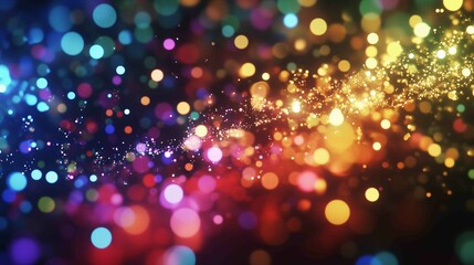 Wall Mural - Colorful Bokeh Lights Abstract Background
