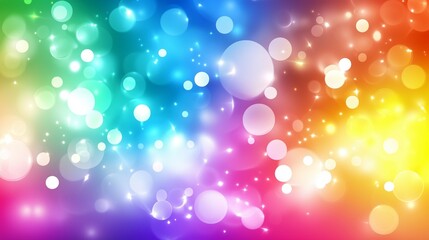 Wall Mural - Colorful Bokeh Lights Abstract Background
