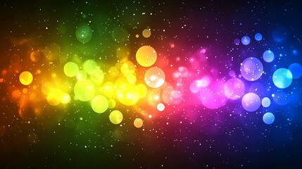 Wall Mural - Colorful Bokeh Lights Abstract Background
