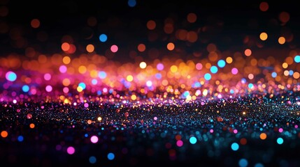 Wall Mural - Colorful Bokeh Lights Abstract Background

