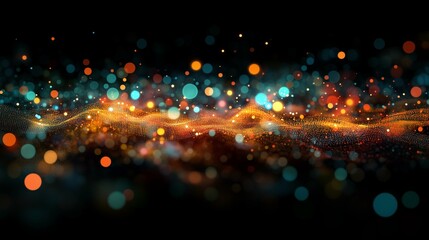 Wall Mural - Colorful Bokeh Lights Abstract Background
