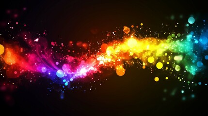 Wall Mural - Colorful Bokeh Lights Abstract Background
