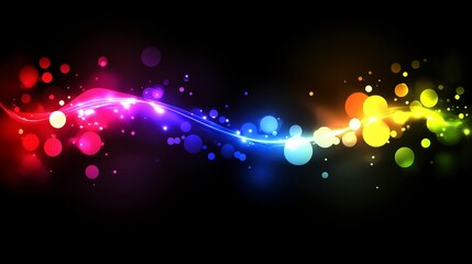 Wall Mural - Colorful Bokeh Lights Abstract Background
