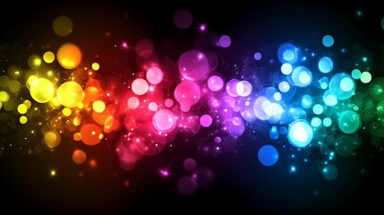 Wall Mural - Colorful Bokeh Lights Abstract Background
