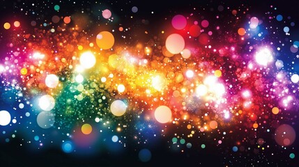 Wall Mural - Colorful Bokeh Lights Abstract Background
