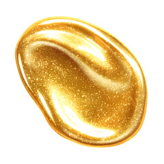 Poster - golden nail polish isolated on transparent background Generative Ai.