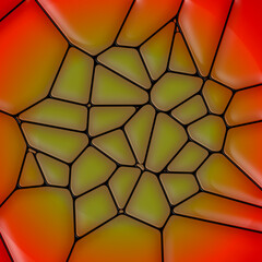 Leinwandbilder - 3d rendering digital illustration of a bright and colorful organic structure