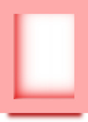 Wall Mural - pink picture frame blank border