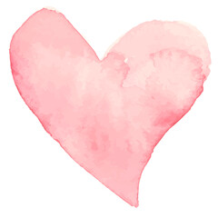 Wall Mural - watercolor pink heart sticker png valentines day