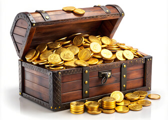 treasure full of coins