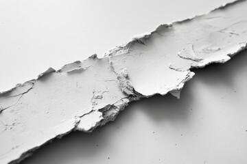 Poster - A textured white surface showcases an abstract design with rough, artistic edges, conveying a contemporary art aesthetic perfect for modern and minimalist themes.