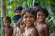 © Iigo - Portrait of a group of children in the rainforest of Sri Lanka