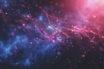 A beautiful Abstract digital technology background with colorful network connection lines.