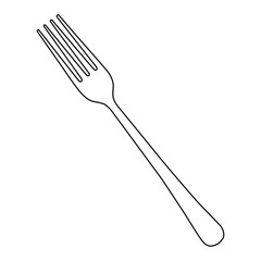 fork line vector illustration