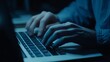 © MSH - Close-up of hands typing on a laptop a man, Laptop typing by hand