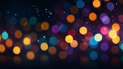 a bright and colorful abstract digital artwork featuring sparkling lights on a dark background. the 