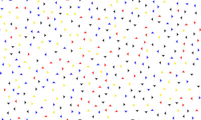 Poster - Colorful abstract doodle shape seamless vector pattern. Creative minimalist style art background, trendy design with basic shapes. Modern color backdrop