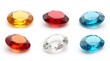 © Mounir - Colorful Gemstones on White Background