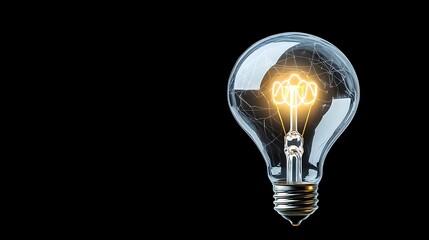 Fototapete - Brain with a Light Bulb Emerging Symbolizing Breakthrough Thinking and Innovative Solutions for Problem Solving Discovery and Entrepreneurial Success