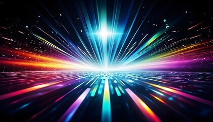 abstract crystal prism in vibrant colors