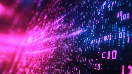 Digital information concept - binair code background