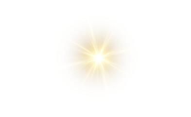 Wall Mural - png yellow light effect reflections, neon illumination in yellow colors. bright light lens. png spot