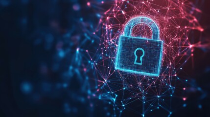 Network protection or Cyber security. Cyber technology web services for business and internet project. a background for cyber security with copy space