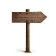 © Mounir - Natural wooden arrow sign with grain texture ISOLTED IN WHITE BACKGROUND