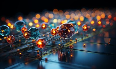 Group of Glass Balls on Table