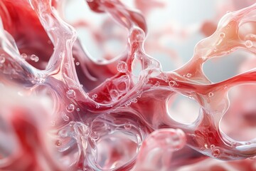 Wall Mural - swirling abstract red and purple illustration
