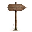 © Mounir - Natural wooden arrow sign with grain texture ISOLTED IN WHITE BACKGROUND