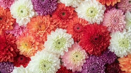 Wall Mural - close-up of chrysanthemum flowers background