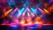 © savittree - Colorful Stage Lights with Dynamic Background