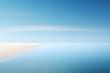 Minimalism photo of a sandy beach seascape - Landscape photography