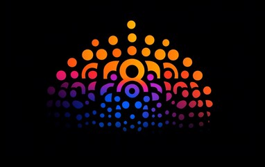 Poster - Sleek business person icon representing corporate teamwork and community spirit, featuring diverse professionals, contemporary design, strong visual impact