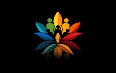 Poster - Sleek business person icon representing corporate teamwork and community spirit, featuring diverse professionals, contemporary design, strong visual impact