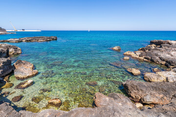 Wall Mural - The coastline view in Monopoli of Italy