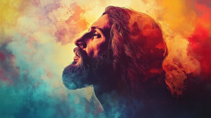 god religious spiritual illustration gospel grace blessed background faith art prayer christianity digital artwork easter jesus christ god holy saint saviour disciple christian generative ai art