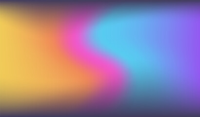 Poster - Abstract vector illustration featuring a swirling blend of bright colors—blue, orange, and magenta—radiating from the center against a dark background.