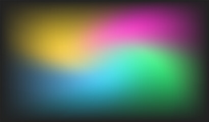 Aufkleber - Abstract vector illustration featuring a swirling blend of bright colors—blue, green, yellow, and magenta—radiating from the center against a dark background.