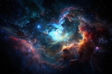 Wall Mural - colorful nebula clouds are made up of colorful clouds of interstellar gas.