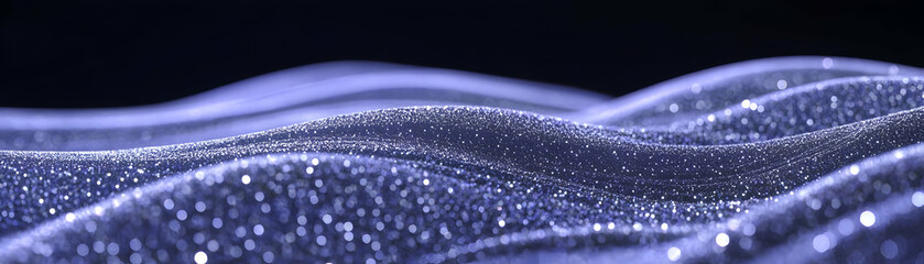 Wall Mural - abstract glittering waves background, blue, sparkle, texture, wavy, shiny