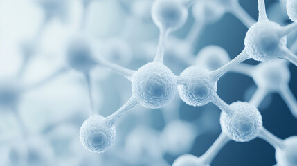 Fototapete - Examining the intricate formation of molecules as the foundation of life or a scientific theory through a microscopic lens