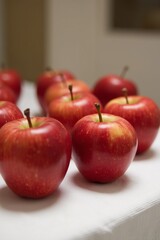 red apples on a white background