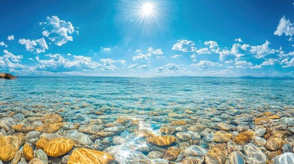 Sticker - Crystal Clear Waters Under Bright Sunshine