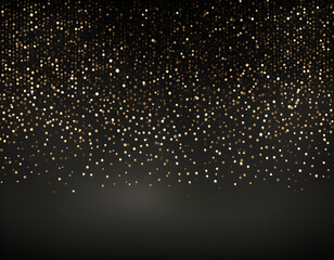 Sticker - Realistic vector black background. Shiny black horizontal backdrop Glittering backround.